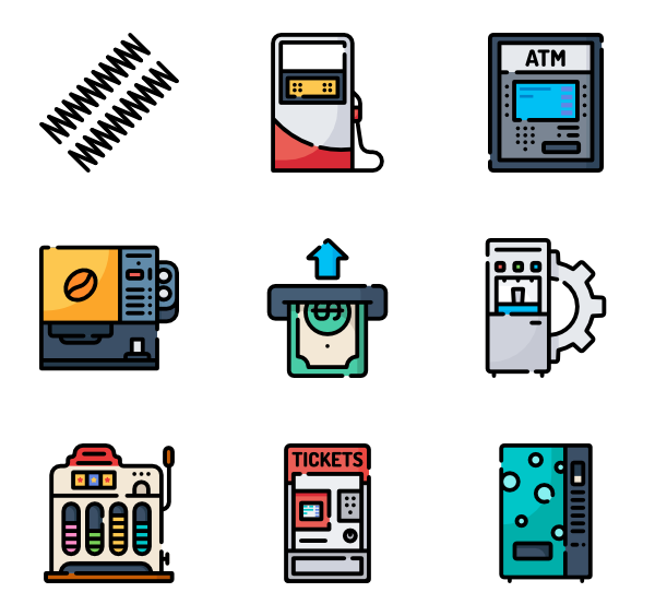 600x564 Vending Machine Icons