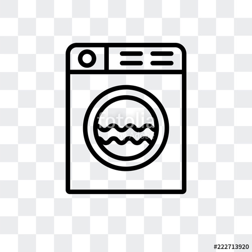 500x500 Washing Machine Icon Isolated On Transparent Background Modern