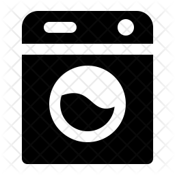256x256 Washing Machine Icon Of Glyph Style