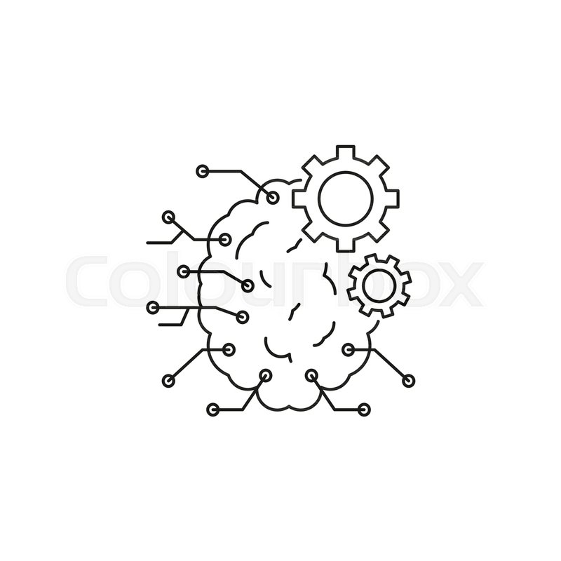 800x800 Machine Learning Icon Outline Machine Stock Vector Colourbox