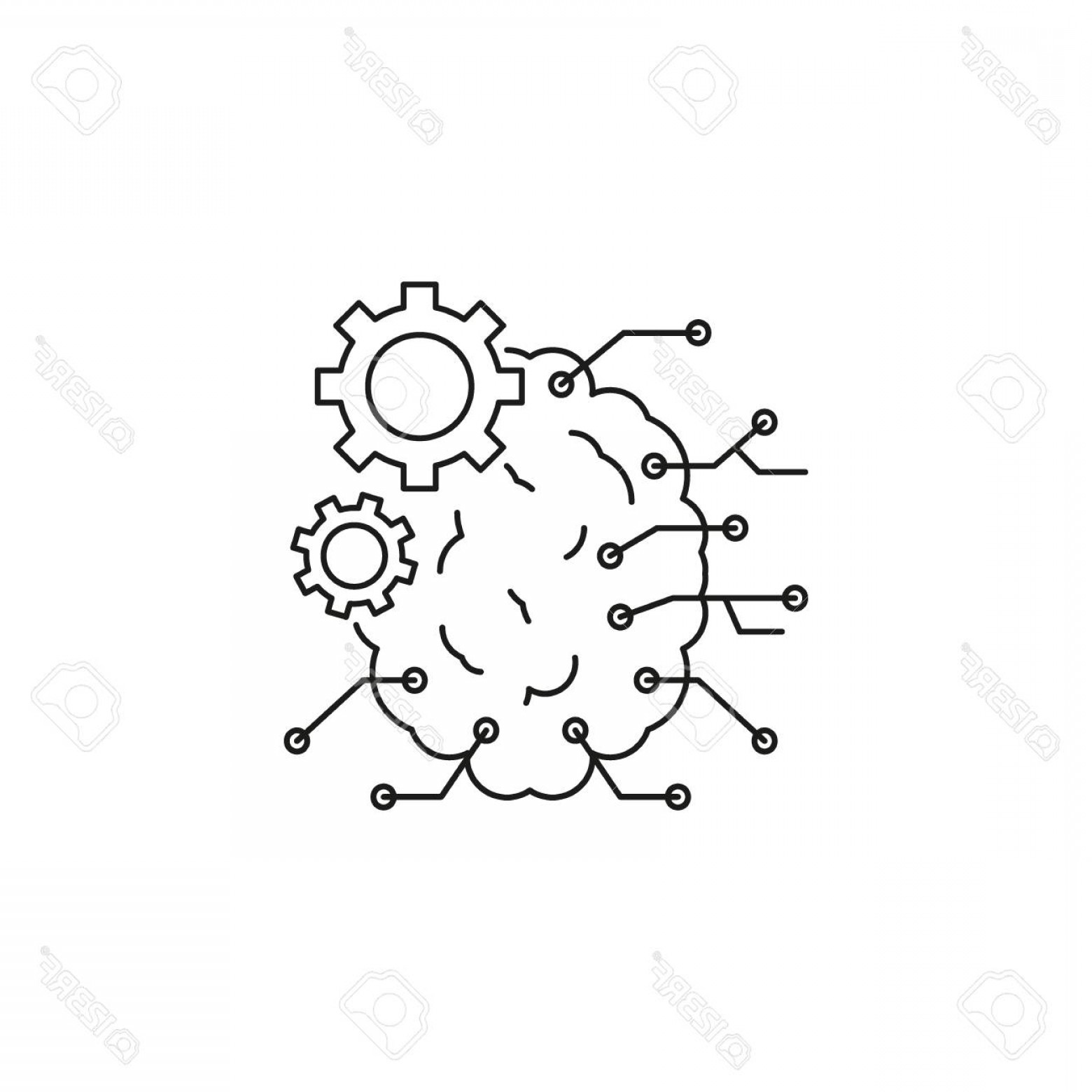 1560x1560 Photostock Vector Machine Learning Icon Outline Machine Learning