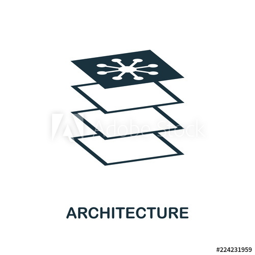 500x500 Architecture Icon Monochrome Style Design From Machine Learning