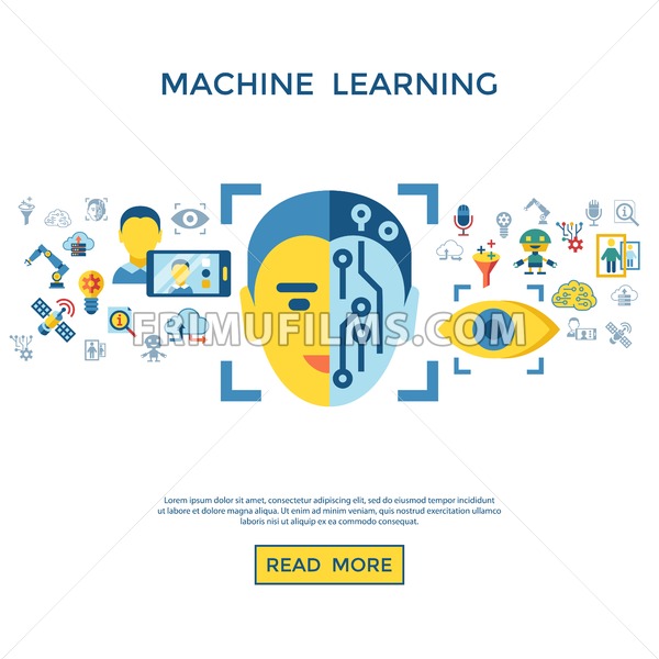 600x600 Digital Vector Deep Machine Learning And Artificial Intelligence