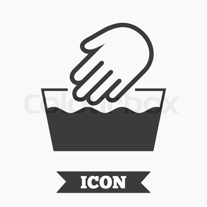 800x800 Hand Wash Sign Icon Not Machine Stock Vector Colourbox