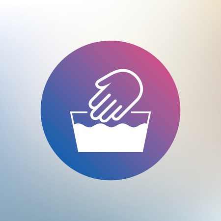 450x450 Hand Wash Sign Icon Not Machine Washable Symbol Icon On Blurred