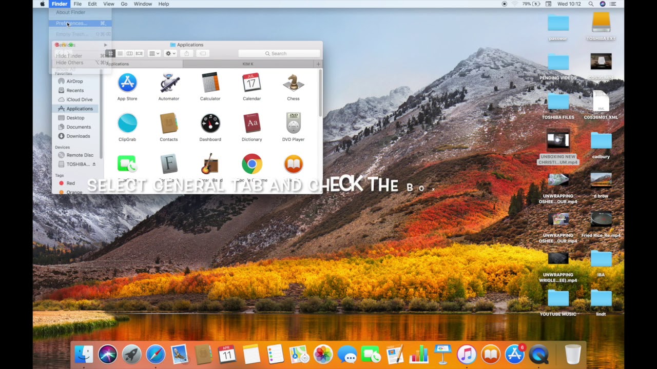 1280x720 How To Show Mac's Hard Drive Icon On Desktop In High Sierra
