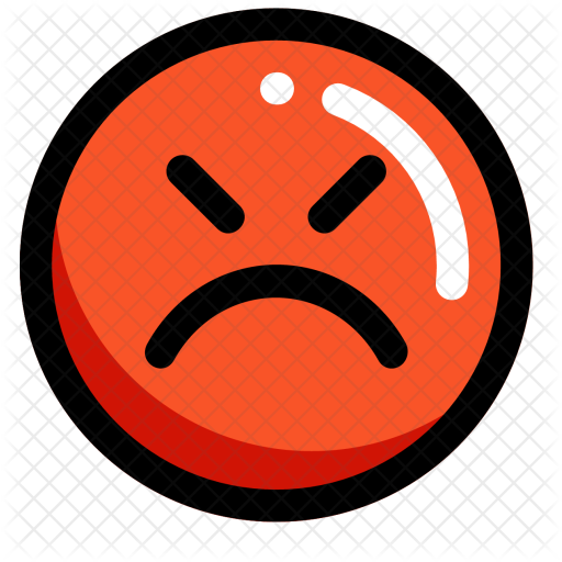 512x512 Mad Emoji Icon Of Colored Outline Style