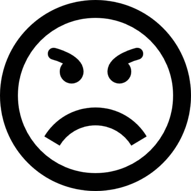 626x626 Angry Face Silhouette