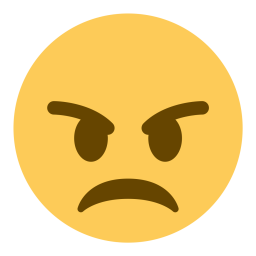256x256 Angry Icon Of Flat Style
