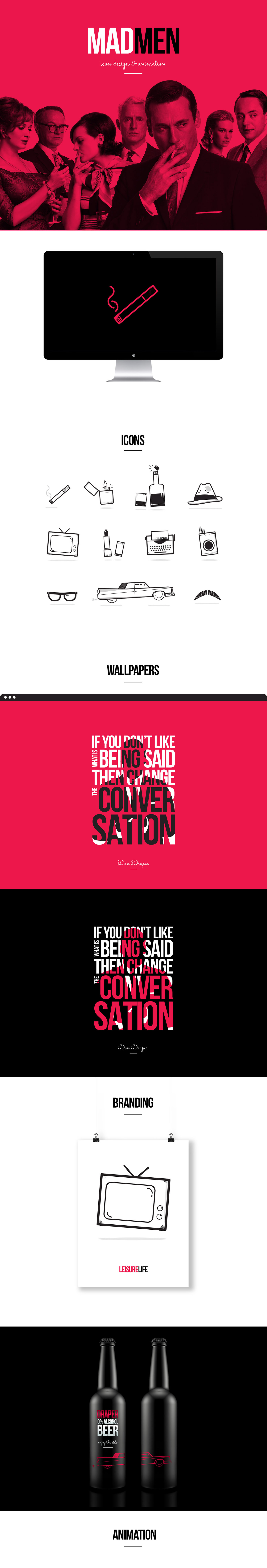 Mad Men Icon Design And Animation On Behance 1400x8201 Mad Men Icon Design And Animation On Behance