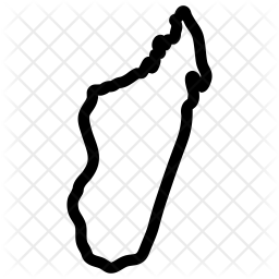 256x256 Madagascar Icon Of Line Style