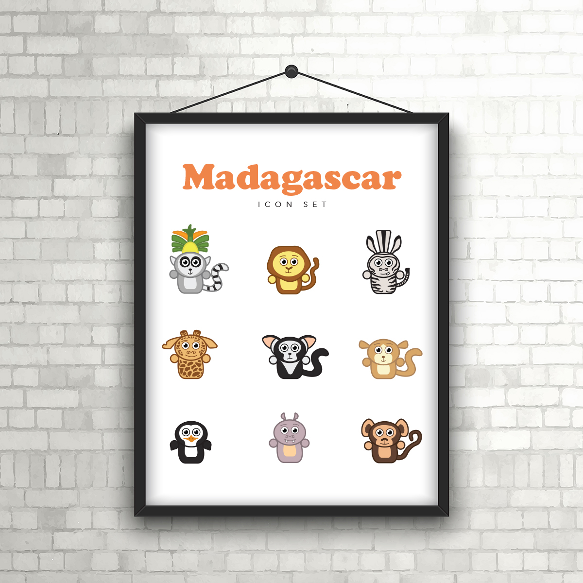 1200x1200 Madagascar Icons On Behance