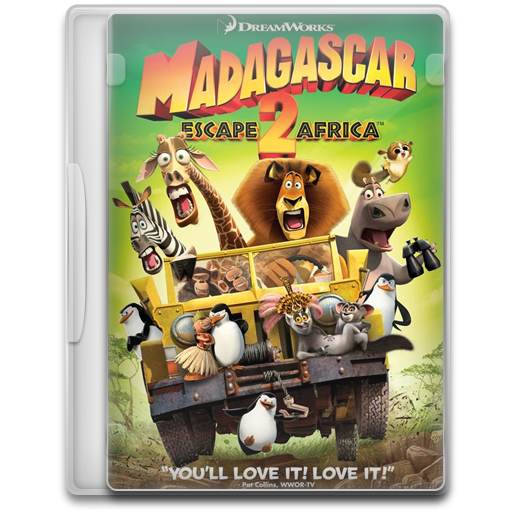 512x512 Covers, Cover, Madagascar, Escape, Africa, Movie Icon Free