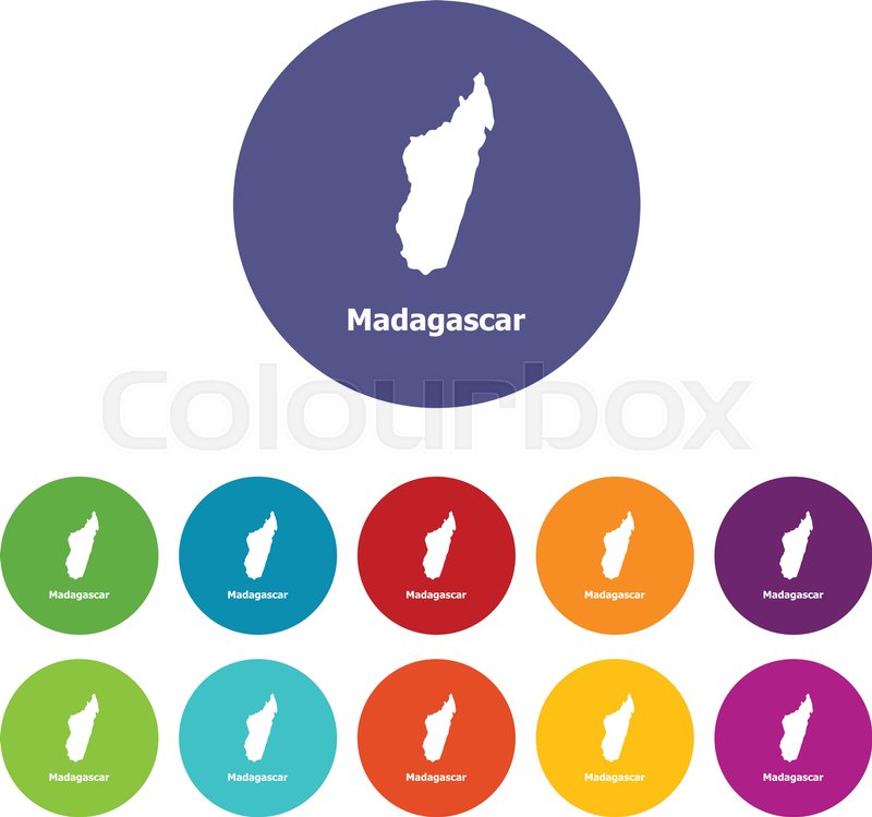 800x749 Madagascar Map Icon Simple Stock Vector Colourbox