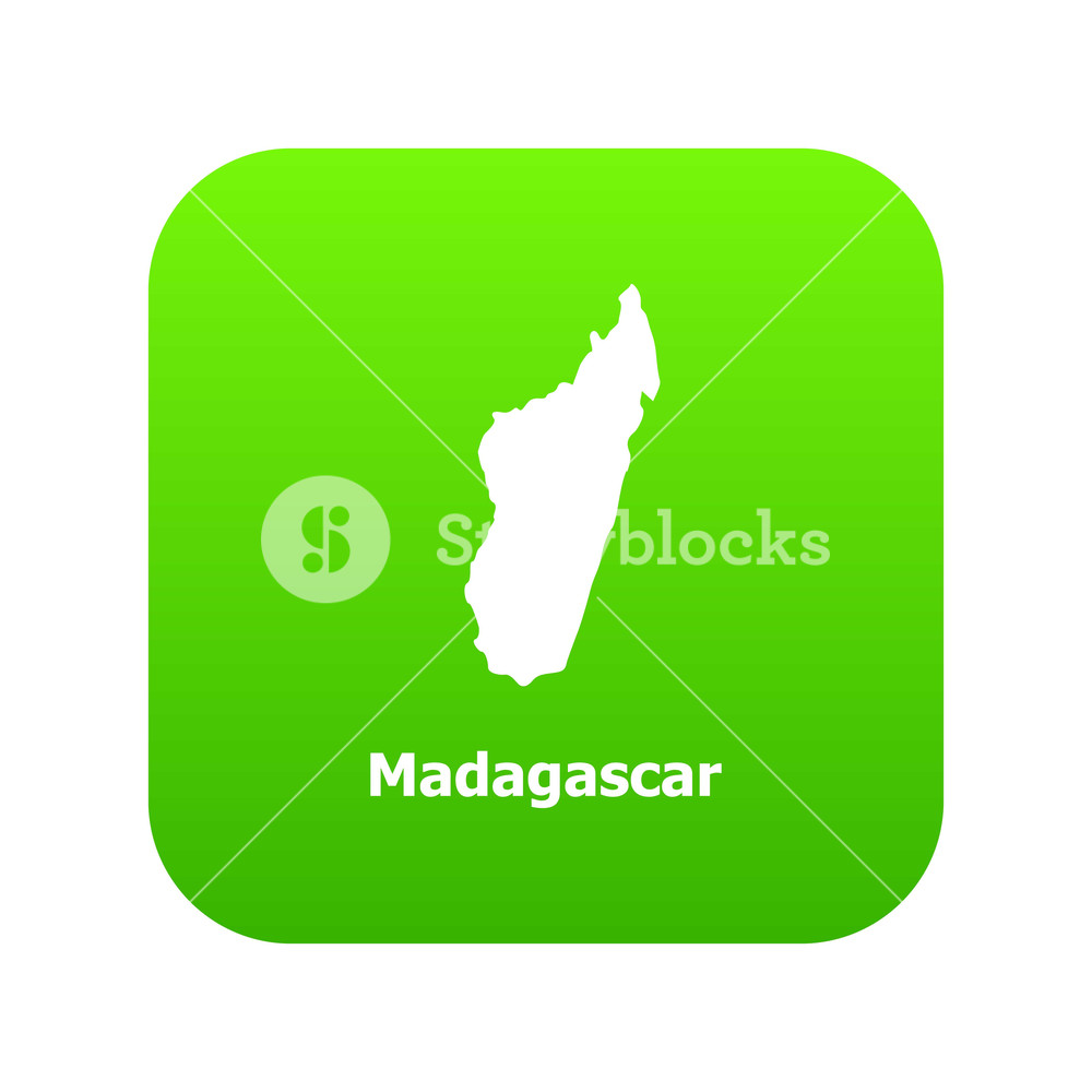 1000x1000 Madagascar Map Icon Simple Illustration Of Madagascar Map Vector