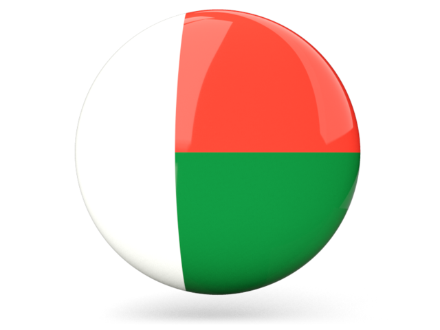 640x480 Glossy Round Icon Illustration Of Flag Of Madagascar