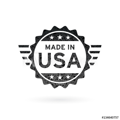 500x500 Made In Usa Icon Concept Badge Design With Grunge Black American