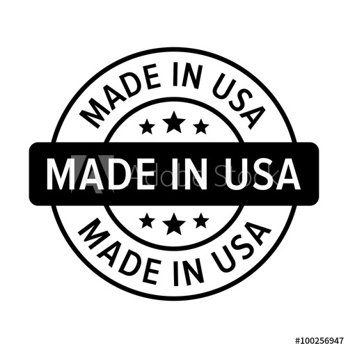 500x500 Made In The Usa Badge, Label, Seal, Sign Flat Icon For Goods