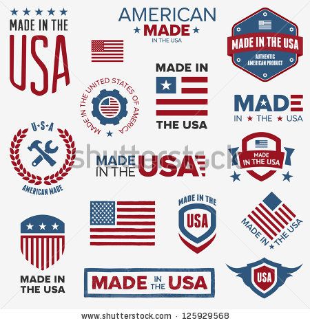 450x470 Set Of Various Made In The Usa Graphics And Labels