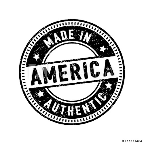 500x500 Made In America Authentic Circle Rubber Stamp Icon