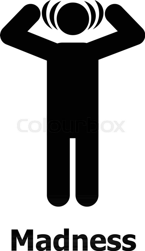 465x800 Madness Icon Simple Illustration Of Stock Vector Colourbox