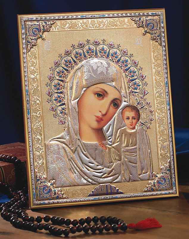 635x800 Russian Icons And Gifts Embossed Icon Of The Madonna And Child
