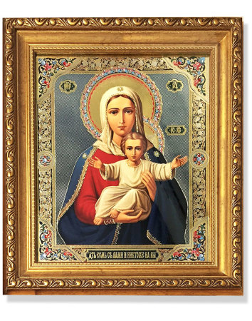 354x450 Russian Icons And Gifts Madonna Of Hope Gold Framed Icon