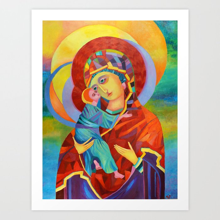 Virgin Mary Painting Madonna And Child Jesus Icon Modern Catholic 700x700 Virgin Mary Painting Madonna And Child Jesus Icon Modern Catholic