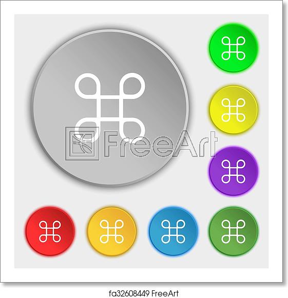 561x581 Free Art Print Of Keyboard Maestro Icon Symbols On Eight Flat