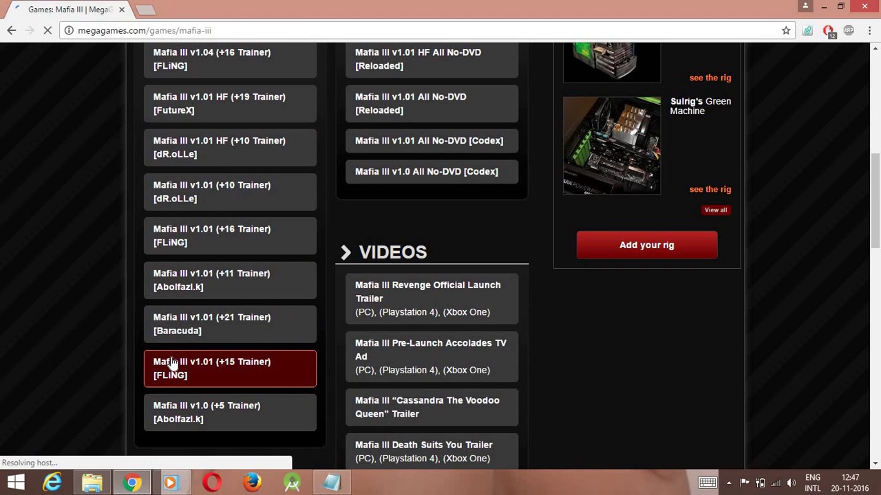 1280x720 Mafia Trainer And Cheat Codes Trainer Master