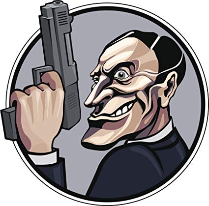 425x419 Cool Creepy Vintage Retro Gangster Mafia Gunman