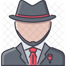 256x256 Mafia Icon Of Colored Outline Style