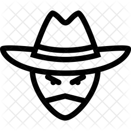 256x256 Bandit, Gang, Crime, Mafia, Robber Icon Of Line Style