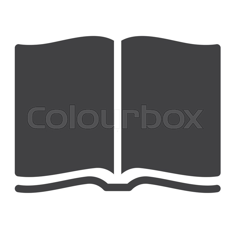 800x800 Open Magazine Icon Vector, Filled Flat Stock Vector Colourbox