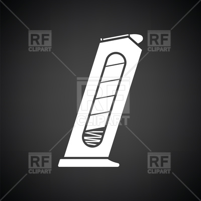 400x400 Gun Magazine Icon On Black Background Vector Image Of Icons