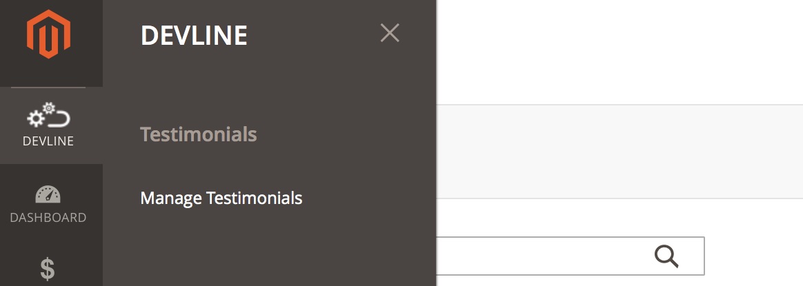 1164x415 Magento Menu Items With Custom Icon In Admin Panel