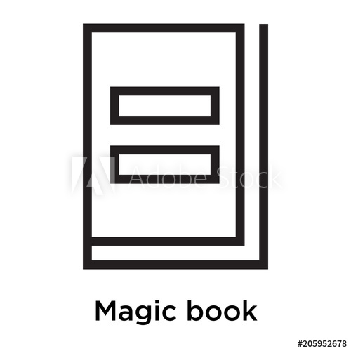 500x500 Magic Book Icon Vector Sign And Symbol Isolated On White