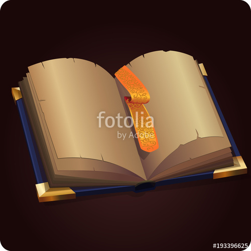 500x500 Open Magic Book Icon Game Element Vector Stock Image And Royalty