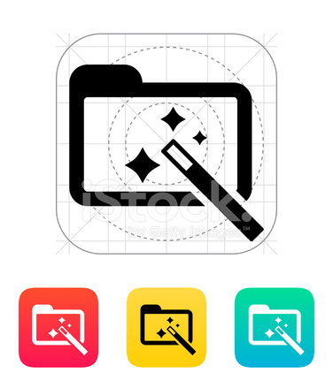 376x439 Magic Folder Stock Vector