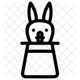 256x256 Magic Hat Icon Of Line Style