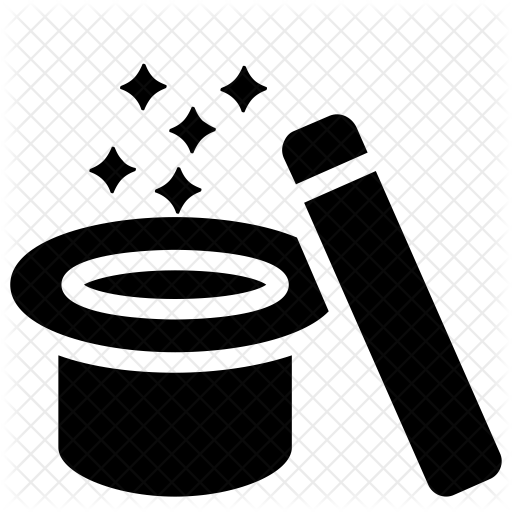 512x512 Magic Hat Icon Of Glyph Style