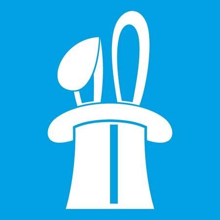 450x450 Rabbit Appearing From A Top Magic Hat Icon White Royalty Free
