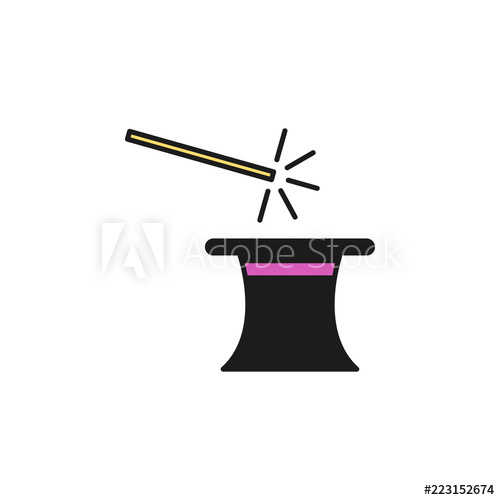 500x500 Magic Hat Colored Icon Element Of Birthday Party Icon For Mobile