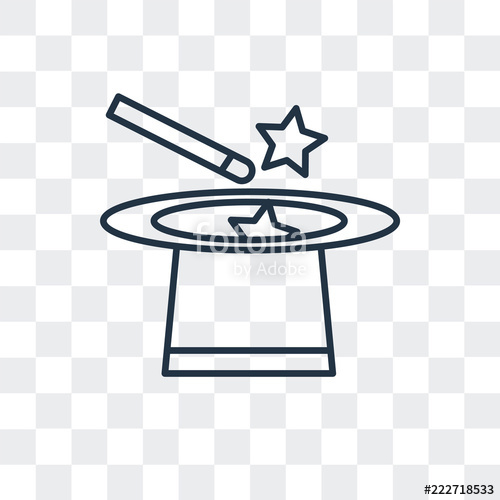 500x500 Magic Hat Icon Isolated On Transparent Background Modern