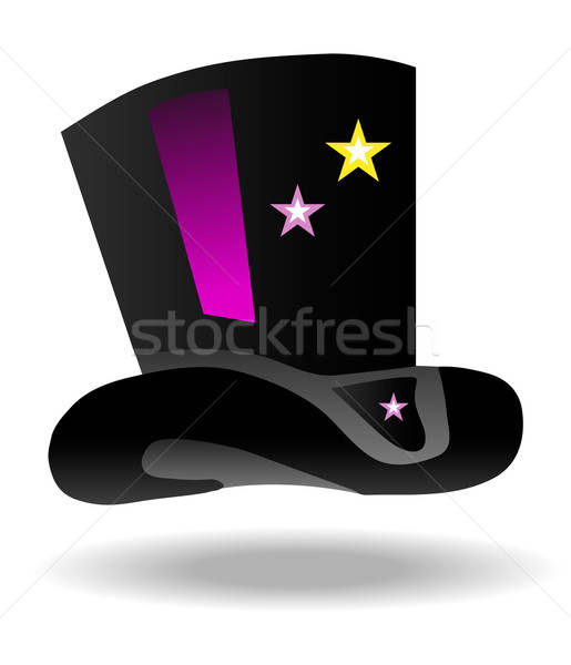515x600 Magic Hat Icon With Stars Vector Illustration Experimental