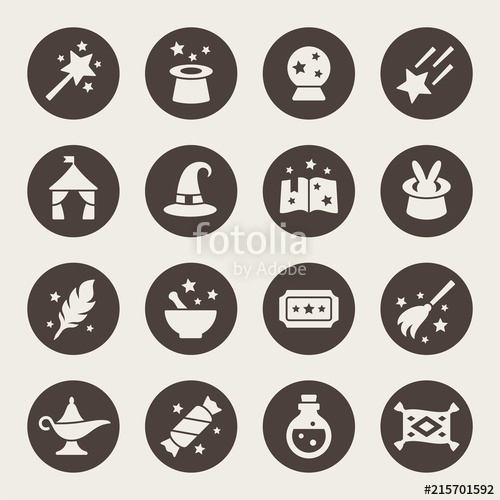 Magic Icon Set Stock Image And Royalty Free Vector 500x500 Magic Icon Set Stock Image And Royalty Free Vector