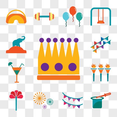 450x450 Set Of Transparent Editable Icons Such As Crown, Magic Trick