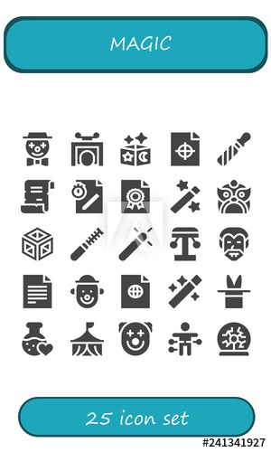 300x500 Vector Icons Pack Of Filled Magic Icons