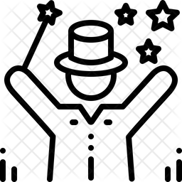 256x256 Magic Icon Of Line Style