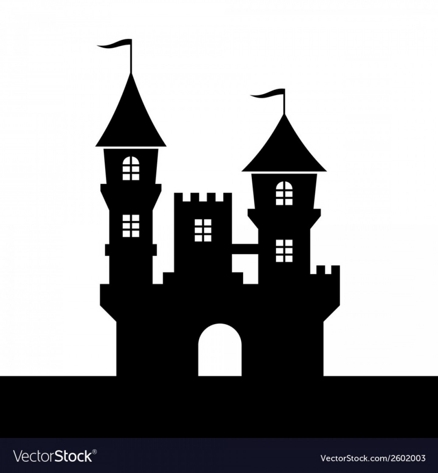 1440x1555 Castle Silhouette Icon On White Background Vector Cqrecords